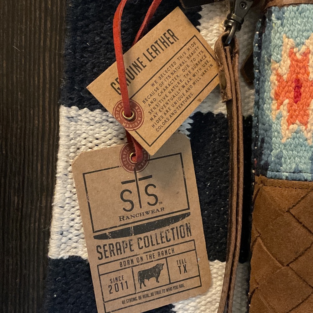 STS Ranchwear Patchwork Leather & Multicolor Azte… - image 3